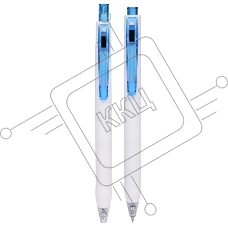 Ручка гелевая автоматическая Deli EG22-BL белый/синий, d=0.5мм, синие чернила, кор.
