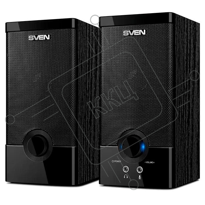 Колонки Sven SPS-603 черный USB-порт ПК, ноутбука или адаптер 5V DC