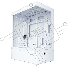 Корпус Ginzzu CL480 mATX передняя панель Стекло Белый