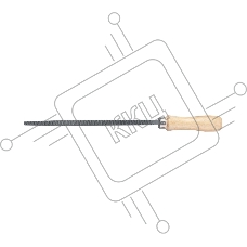 Напильник Сибртех 150 мм, квадратный, деревянная ручка