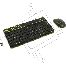 Комплект беспроводной клавиатура+мышь Logitech MK240 Black/Yellow (920-008198)