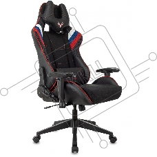 Кресло игровое Бюрократ VIKING 4 AERO RUS белый/синий/красный/черный, искусст. кожа/ткань, две подушки