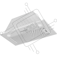 Вытяжка встраиваемая Weissgauff Root 600 PB Inox нержавеющая сталь, 53 см, 900 куб. м/ч, 59 дБ