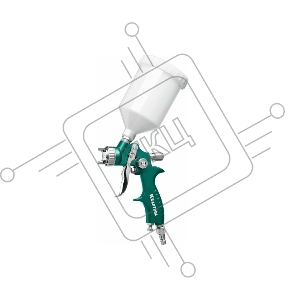 Краскопульт пневматический KRAFTOOL AirFlat LVLP с верхним бачком, 1.7мм