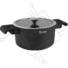 Кастрюля Rondell Modern RDA-1726, 2.6л, 20см, с крышкой, черный