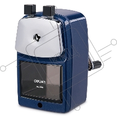 Точилка для карандашей механическая Deli 71156BLUE 1 отверстие металл синий