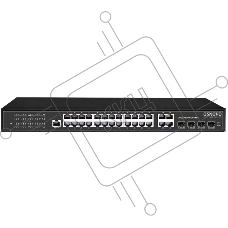 Коммутатор OSNOVO SW-8244/L(400W), 24×1 Гбит/с PoE + 4×1 Гбит/с Комбо (RJ45/SFP), управляемый