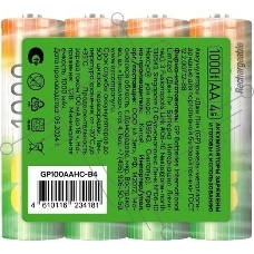 Аккумулятор GP 100AAHC-B4 AA NiMH 1000mAh (4шт) спайка