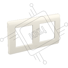 Рамка двухместная DKC Brava 75012W 2+2 модуля, белая