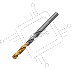 Сверло спиральное по металлу Denzel 6 x 93мм, Р6М5, Golden Tip