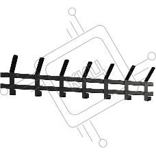 Вешалка настенная НИКА ВНТ7М/Ч черный
