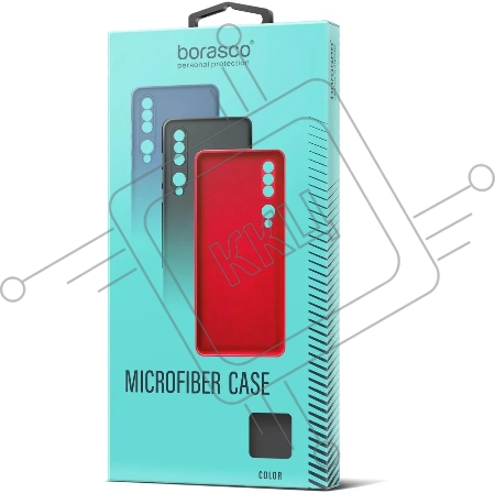 Чехол (клип-кейс) BORASCO Microfiber Case, для Xiaomi Poco M4 Pro, красный [70107]