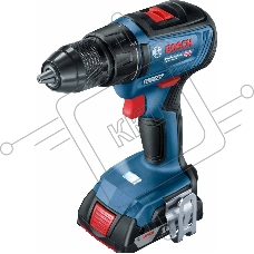 Дрель-шуруповерт Bosch GSR 18V-50 + L, 06019H5000, Аккумуляторная, 18В, 2 АКБ, Аккумуляторная, Кейс