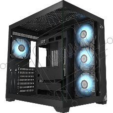 Компьютерный корпус без блока питания PCCooler C3T700 ARGB BK, Midi-Tower, TG, 4x120мм ARGB, 1xUSB-A 3.0 + 1xUSB-A 2.0 + 1xUSB-C, ATX, mATX, mITX черный