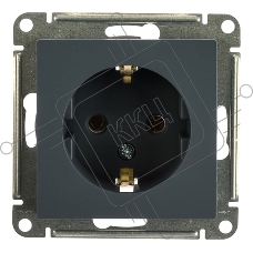 Механизм розетки 1-м СП AtlasDesign 16А IP20 с заземл. грифель