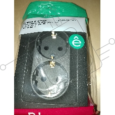 Розетка 2-ая с/з со шторками, 16А, 250 В SE Blanca внутр Антрацит