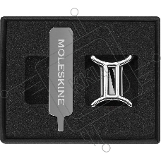 Шильд-символ Moleskine Zodiac Близнецы, металл, серебристый, коробка с европодвесом, PINGEMINISILV