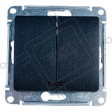 Механизм выключателя 2-кл. СП Glossa 10А IP20 10AX с подсветкой антрацит SchE GSL000753