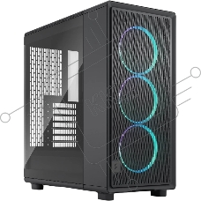 Корпус Fractal Design Epoch Black TG RGB Light Tint, Midi-Tower, чёрный, 3 x 120 мм