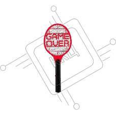 Мухобойка электрическая 800 В (0410) Rexant GAME OVER EDITION