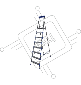 Стремянка NIKA СМ8, 8 широких ступеней
