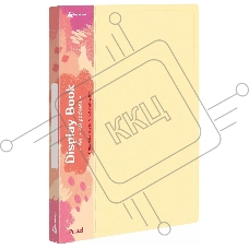 Папка с 40 прозр.вклад. Бюрократ Pastel PAST40YEL A4 пластик 0.5мм торц.карм с бум. встав желтый