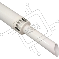 Труба коаксиальная с наконечником d 60-100 мм 1000 мм выступ дымовой трубы 250 мм, антиоблединительное исполнение