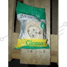 Розетка Glossa с заземлением, 16А, механизм, сосна