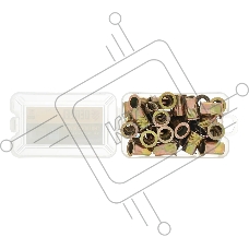 Заклепки резьбовые Denzel стальные, оцинкованные, М10, пластиковый кейс, 35 шт.