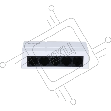 Гигабитный 5-портовый неуправляемый коммутатор Dahua DH-PFS3005-5GT-L, 5xRJ45 1Gb, коммутация 10 Gbит/с, MAC-таблица 2K, пластик