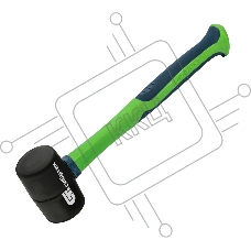 Киянка резиновая Сибртех 225г, черная резина, фибергласовая рукоятка