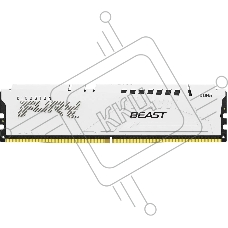 Оперативная память Kingston Fury Beast, DDR5, 32GB (1x32GB), 5200MHz, CL36, радиатор, белый