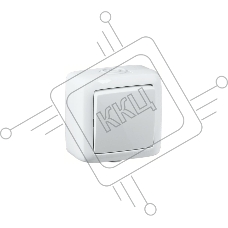 Выключатель одноклавишный наружный белый IP44 10А
