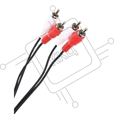 Кабель соединительный 2xRCA (M) - 2xRCA (M) черный 2m, Telecom <TAV7158-2M>