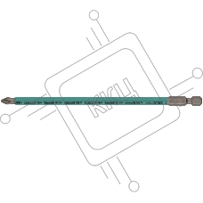 Биты WP, сталь S2, с насечкой, Профи, 150 мм PH2, 10 шт.