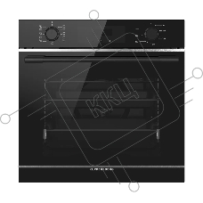 Духовой шкаф Kuppersberg HO 622 BX, High-Tech, 78 л, комбинированное управление, дисплей, таймер, 11 режимов, макс. температура 300 градусов, гриль, телескопические направляющие (на 1 уровень), энергоэффективность А, цвет черный, цвет фурнитуры черный/нержавеющая сталь