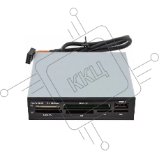 Карт-ридер внутренний AeroCool АТ-981/черный/CF/CF II/MMC/SD/MS/MS Duo/XD/T-F/M2/USB 2.0/сталь