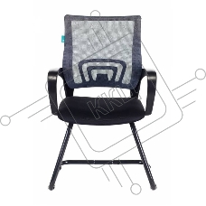 Кресло компьютерное Бюрократ CH-695N-AV/DG/TW-11 серый TW-04, сиденье черный TW-11, на полозьях