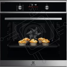Электрический духовой шкаф Electrolux с конвекцией, приготовление на пару, объем 72 л, 10 режимов, автопрограммы, очистка пиролитическая, 3 стекла в дверце, направляющие проволочные + телескопические (1 уровень)