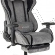 Кресло игровое Бюрократ Zombie Drift/F серый/черный, крестов. пластик, подст. для ног Кресло игровое Бюрократ Zombie Drift/F серый/черный, крестов. пластик, подст. для ног