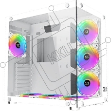 Компьютерный корпус Xigmatek Aquarius Plus White EN46430 ATX, USB3.0x2+USB2.0x1, Front &Left TG, 7PCS AY120 Fan, EN46430 Frontx3+Bottomx3+Rearx1