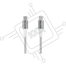 Кабель OLMIO MASTER, Type-C - Type-C, 60W 3A, 1.2м, тканевая оплетка, белый