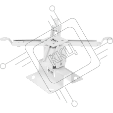 Кронштейн для проектора Buro PR07-W белый макс.12кг потолочный поворот и наклон