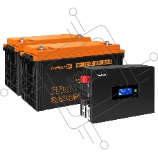 Комплект ИБП EX295994RUS + батарея 120Aч EX285657RUS 2шт (инвертор, синус, для котла, PF=1, настенный) ExeGate IdealSine SR-1500.LCD.2SH <1500VA/1500W, чистая синусоида, цветной LCD-дисплей, 2*Schuko, крепление настенное, черный> + батарея ExeGate HRL 12-
