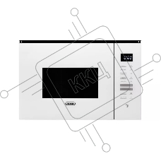 Микроволновая печь встраиваемая DeLonghi DMO 25BB ROMA белый, 25 л, 1450 Вт, переключатели - сенсор