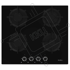 Газовая варочная поверхность Korting HGG 6420 CN, 4 конфорки, стекло, 7400 Вт