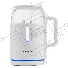 Чайник электрический Polaris PWK1545CGL Water Way Pro, пластик/стекло белый