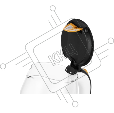 Чайник электрический Kitfort КТ-6199 2л. 2200Вт черный/белый (корпус: пластик/стекло)
