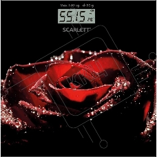 Весы напольные электронные Scarlett SC-BS33E028, макс.180кг, черный/красный