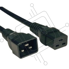 Кабель Hyperline PWC-IEC19-IEC20-3.0-BK Кабель питания IEC 320 C19 - IEC 320 C20 (3x1.5), 3 м